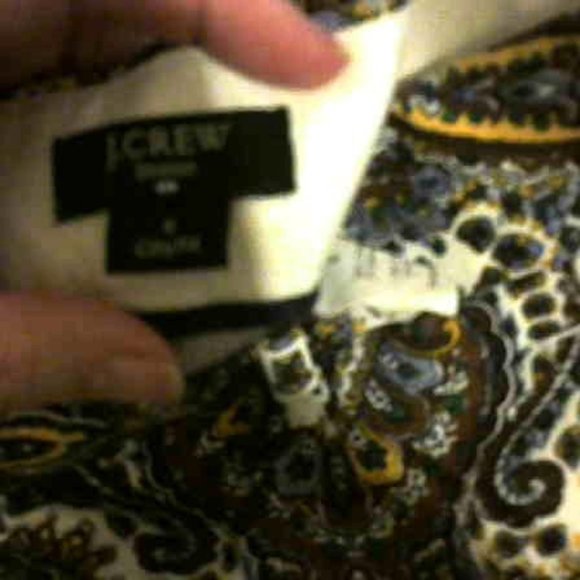*J Crew Paisley Cropped Pants. Size 6 - Picture 6 of 7